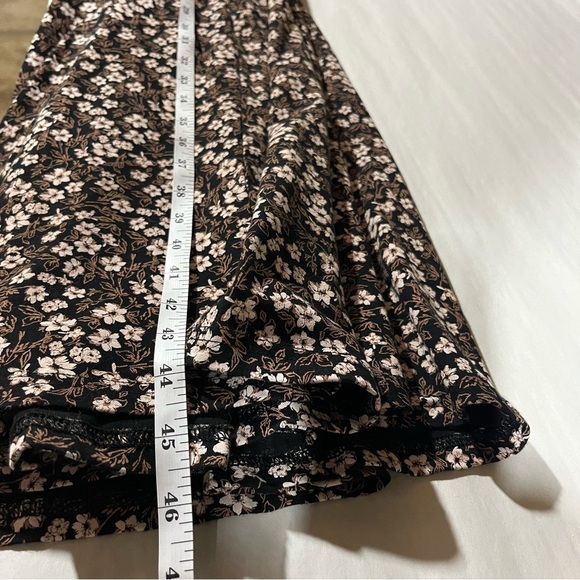 Pact Black White Gold Floral Organic Cotton Midi Dress - Picture 10 of 12